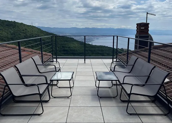 Apartament Montana - Panorama 2 With Beautiful Sea View Near Opatija Veprinac